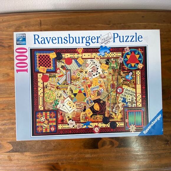 Ravensburger 1000 Piece Jigsaw Puzzle "Vintage Games" - Picture 1 of 6